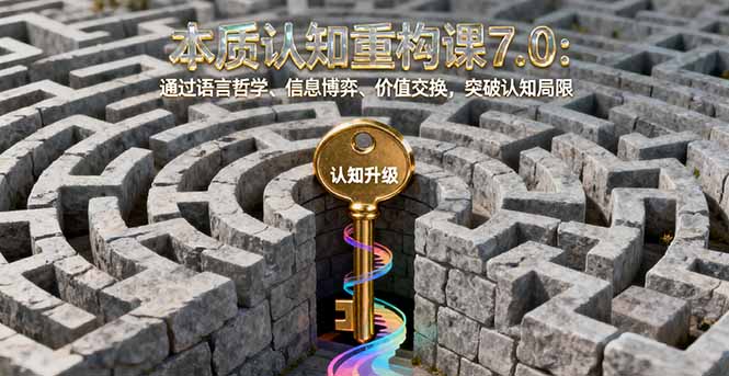 本质认知重构课7.0：通过语言哲学、信息博弈、价值交换，突破认知局限-小言网创资源站
