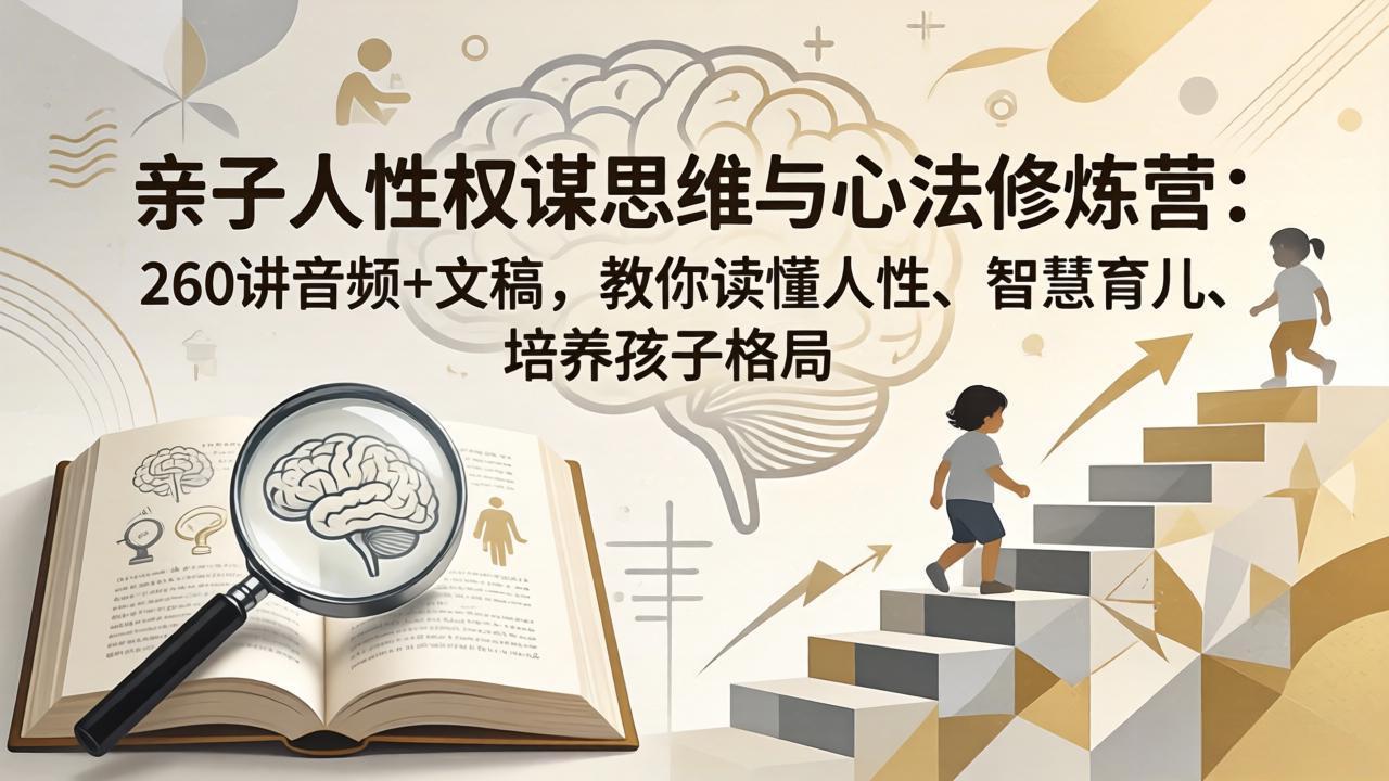 亲子人性权谋思维与心法修炼营：260讲音频+文稿，教你读懂人性、智慧育儿、培养孩子格局-小言网创资源站