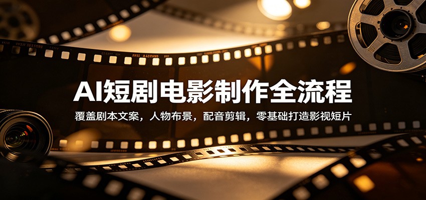 AI短剧电影制作全流程：覆盖剧本文案，人物布景，配音剪辑，零基础打造影视短片-小言网创资源站