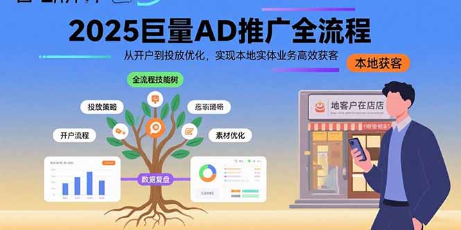 2025巨量AD推广全流程，从开户到投放优化，实现本地实体业务高效获客-小言网创资源站