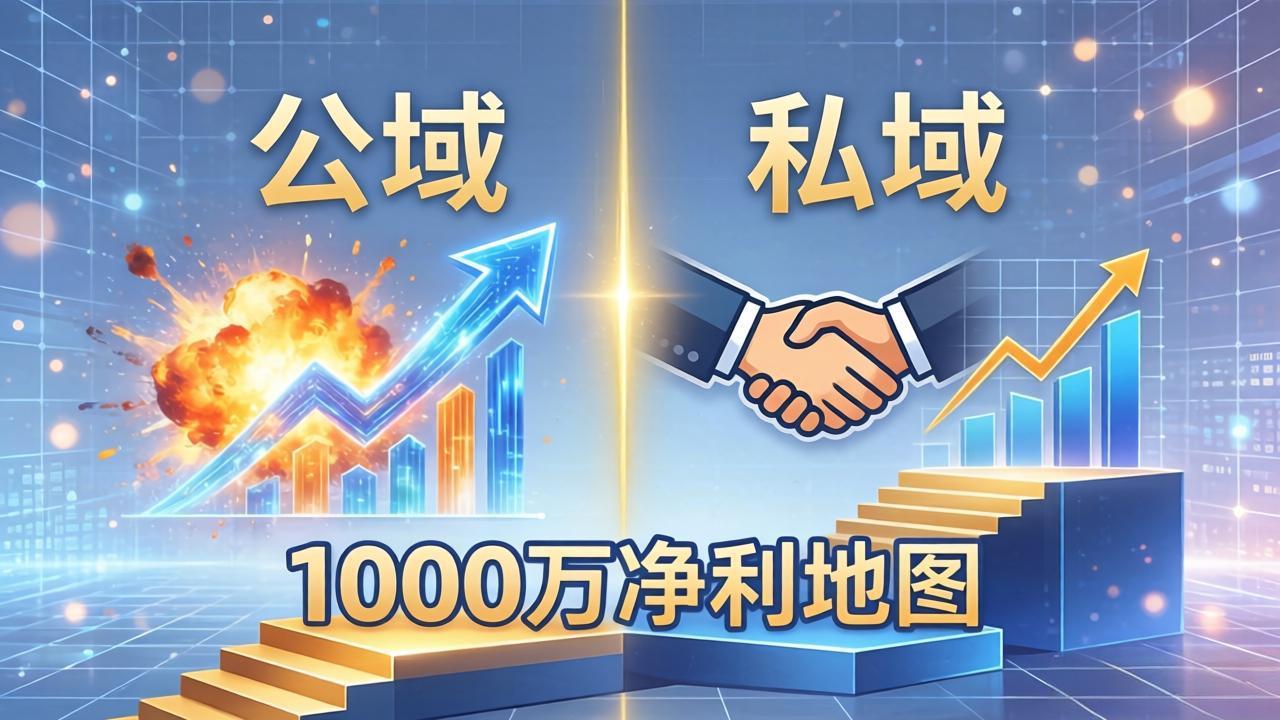 公域玩命出爆款，私域悄悄做成交：这套AI内训课，2026给你打通1000万净利的地图-小言网创资源站