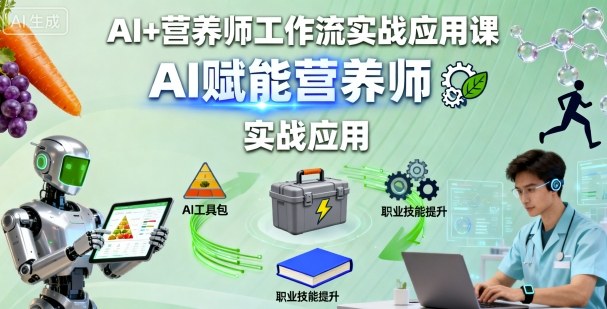 AI+营养师工作流实战应用课，AI赋能营养师-小言网创资源站