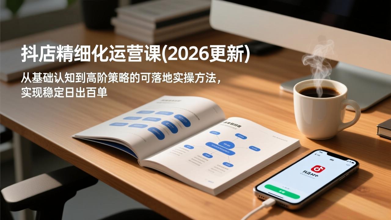 抖店精细化运营课(2026更新-小言网创资源站