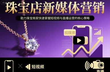 珠宝店新媒体营销，助力珠宝商家快速掌握短视频与直播运营的核心策略-小言网创资源站