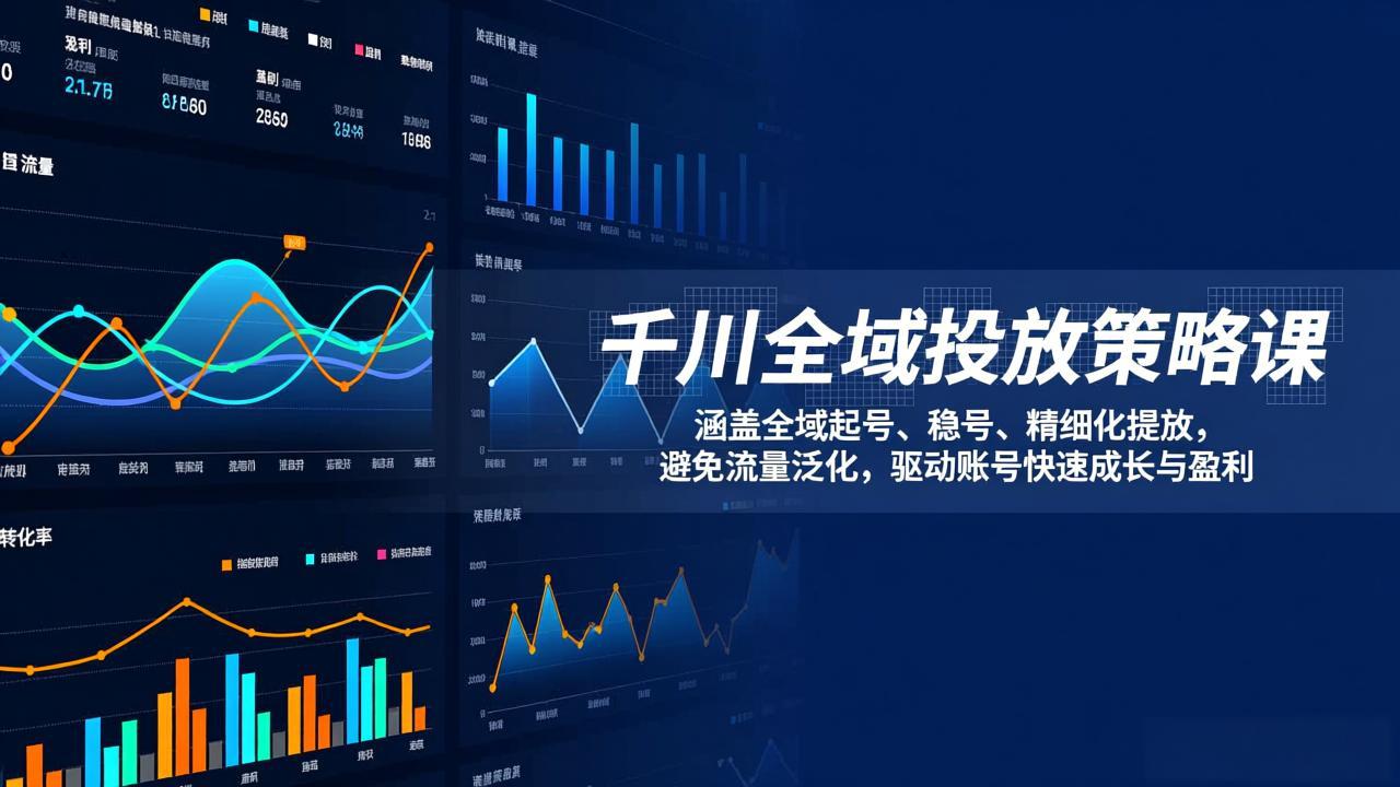 千川全域投放策略课：涵盖全域起号、稳号、精细化投放，避免流量泛化，驱动账号快速成长与盈利-小言网创资源站