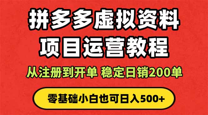 拼多多开店运营课程： 蓝海变现玩法，轻松实现睡后收入 零基础小白也可…-小言网创资源站