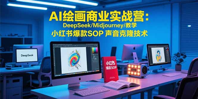 AI绘画商业实战营：DeepSeek/Midjourney/教学 小红书爆款SOP 声音克隆技术-小言网创资源站
