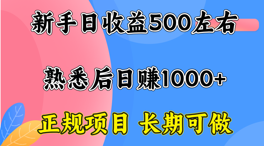 一台电脑，前期日收益300-500，熟练后日入1000左右-小言网创资源站