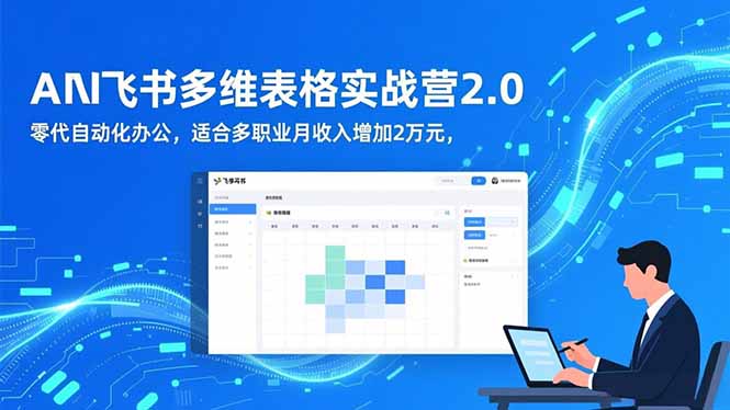 AI+飞书多维表格实战营2.0：零代码自动化办公，适合多职业月收入增加2万元-小言网创资源站