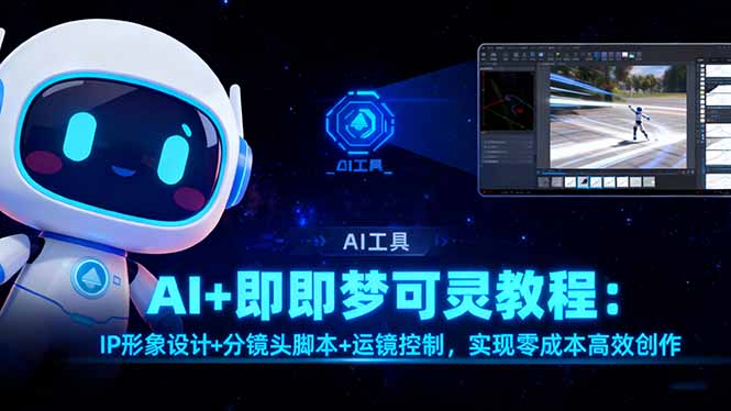 AI+即梦可灵教程：IP形象设计+分镜头脚本+运镜控制，实现零成本高效创作-小言网创资源站