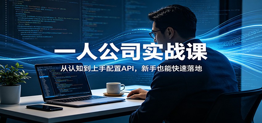 一人公司实战课：从认知到上手配置API，新手也能快速落地-小言网创资源站