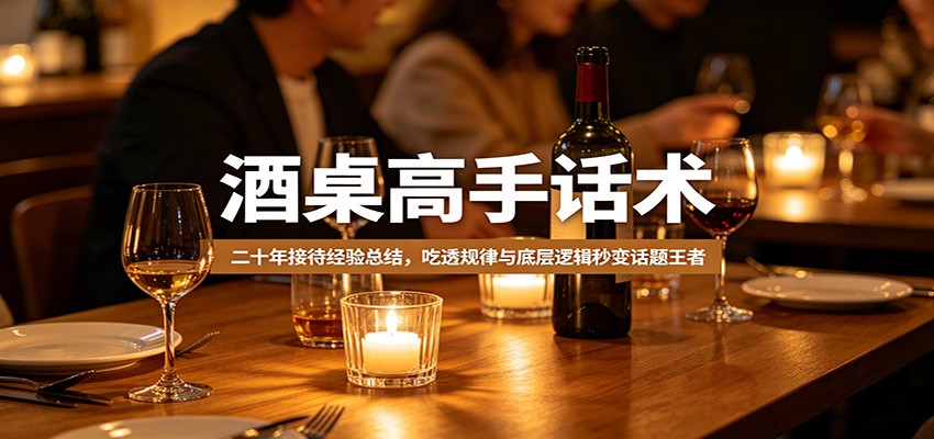 酒桌高手话术：二十年接待经验总结，吃透规律与底层逻辑秒变话题王者-小言网创资源站