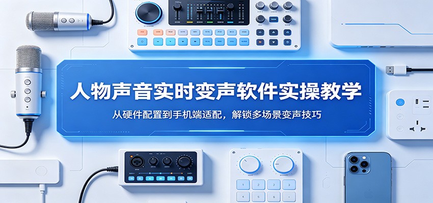 人物声音实时变声软件实操教学：从硬件配置到手机端适配，解锁多场景变声技巧-小言网创资源站