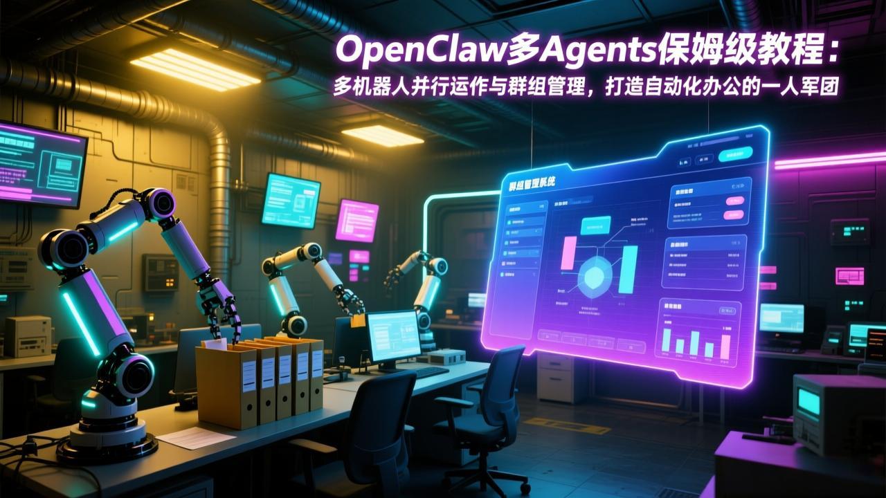 OpenClaw多Agents保姆级教程：多机器人并行运作与群组管理，打造自动化办公的一人军团-小言网创资源站