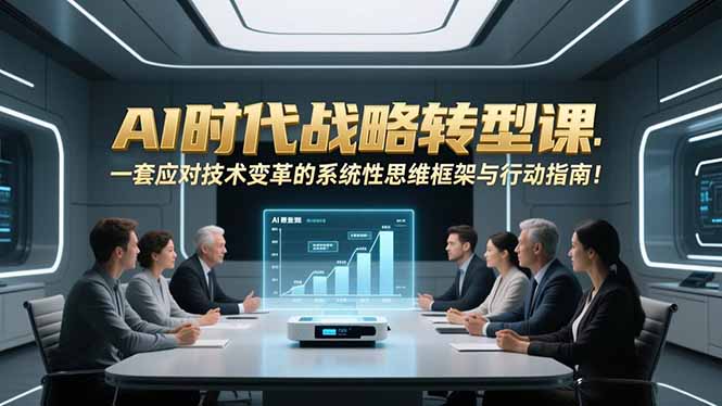 AI时代战略转型课：一套应对技术变革的系统性思维框架与行动指南！-小言网创资源站