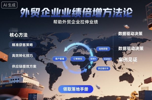 外贸企业业绩倍增方法论，帮助外贸企业拉伸业绩-小言网创资源站