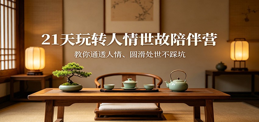 21天玩转人情世故陪伴营：教你通透人情、圆滑处世不踩坑-小言网创资源站