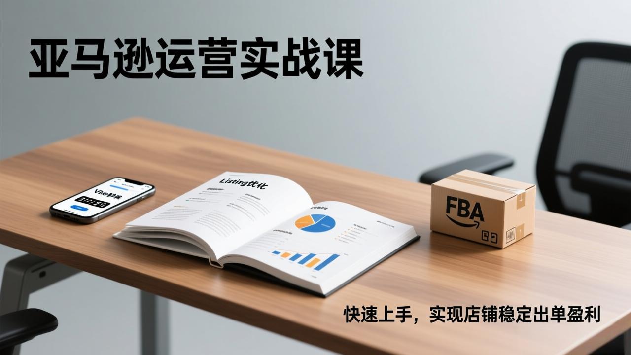 亚马逊运营实战课，Listing优化、Vine秒杀、FBA发货，快速上手，实现店铺稳定出单盈利-小言网创资源站