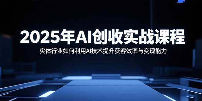 2025年AI创收实战课程：实体行业如何利用AI技术提升获客效率与变现能力-小言网创资源站