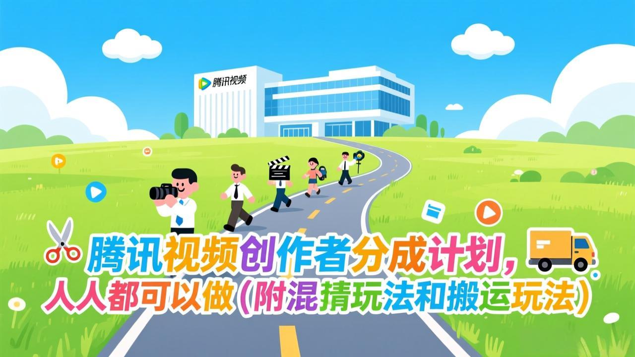 腾讯视频创作者分成计划，人人都可以做(附混剪玩法和搬运玩法-小言网创资源站