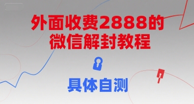 外面收费2888的微信解封教程，具体自测-小言网创资源站