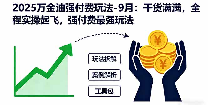 2025万金油强付费玩法-9月：干货满满，全程实操起飞，强付费最强玩法-小言网创资源站