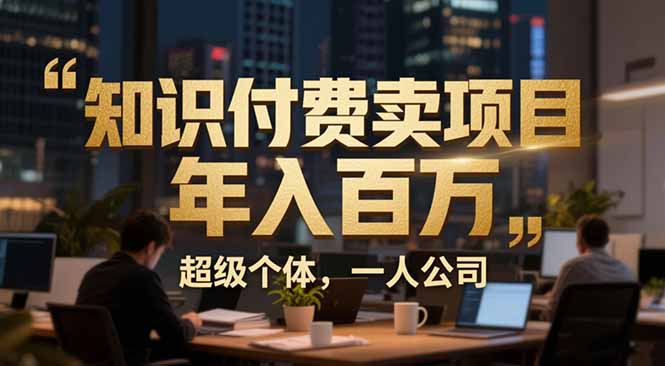 从0到年入百万：超级个体实战心得公开，个人IP×精准引流×成交系统全拆解-小言网创资源站
