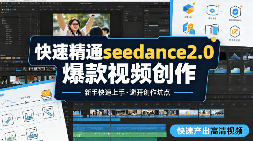 快速精通seedance2.0爆款视频创作，快速产出高清视频，避开大量创作坑点，新手也能快速上手-小言网创资源站