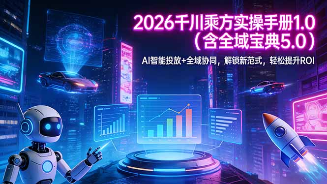2026 千川乘方实操手册 1.0(含全域宝典 5.0-小言网创资源站