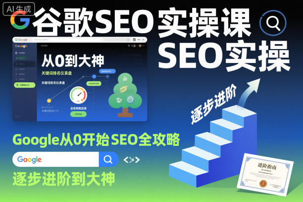 谷歌SEO实操课，Google从0开始SEO全攻略，逐步进阶到大神(更新26年)-小言网创资源站