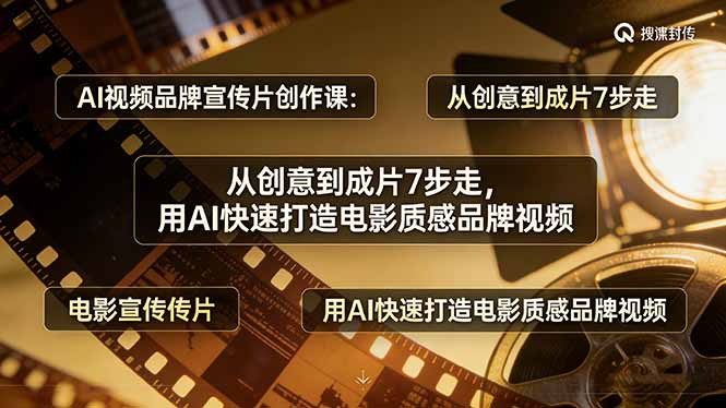 AI视频品牌宣传片创作课：从创意到成片7步走，用AI快速打造电影质感品牌视频-小言网创资源站