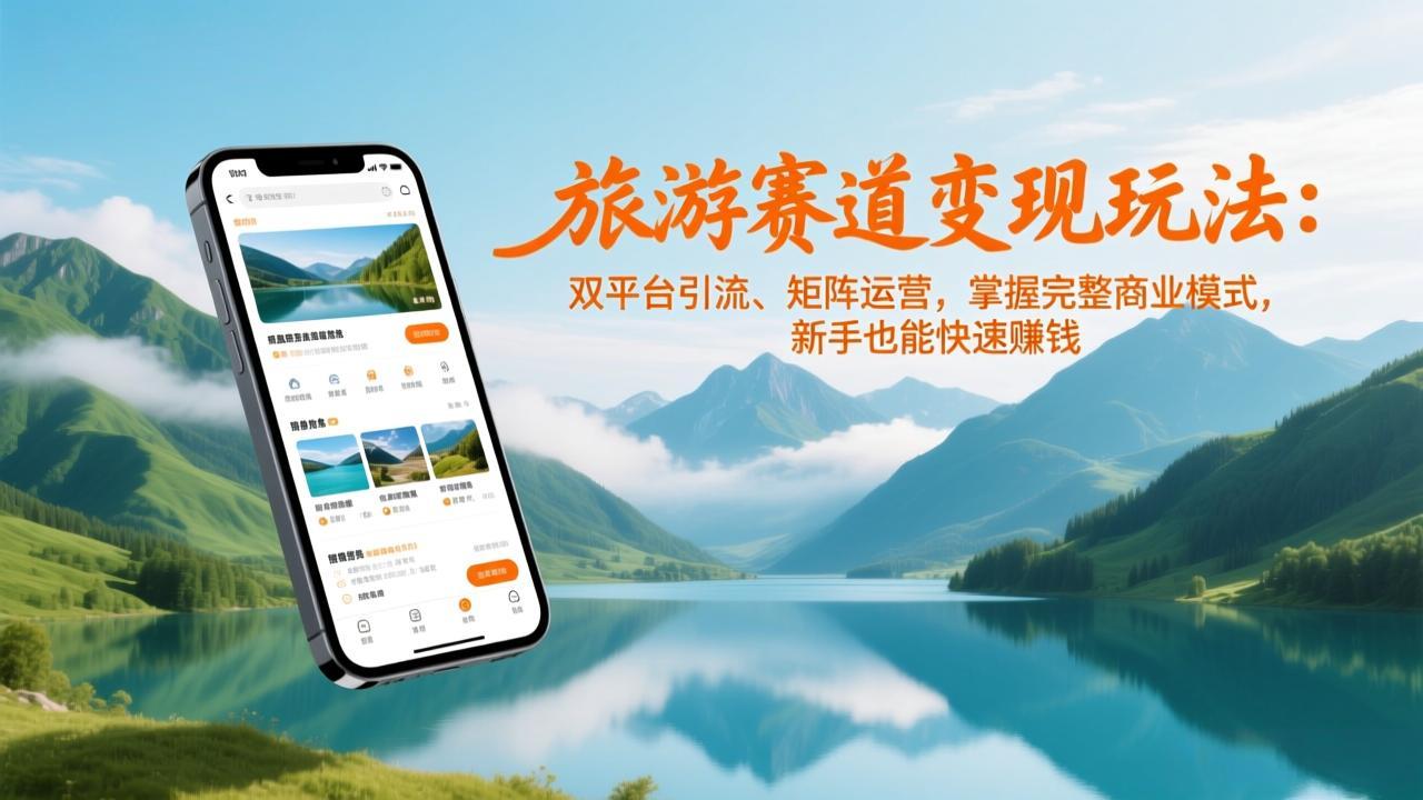 旅游赛道变现玩法：双平台引流、矩阵运营，掌握完整商业模式，新手也能快速赚钱-小言网创资源站