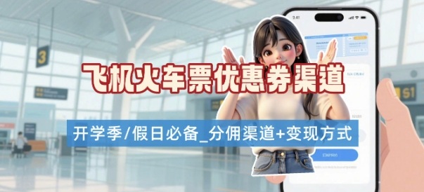 学生党必看！机票火车票优惠券申请渠道 + 项目打法，开学季节日速存-小言网创资源站