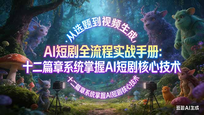 AI 短剧全流程实战手册：从选题到视频生成，十二篇章系统掌握 AI 短剧核心技术-小言网创资源站