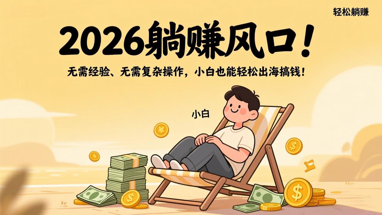 2026躺赚风口！无需经验、无需复杂操作，小白也能轻松出海搞钱！-小言网创资源站