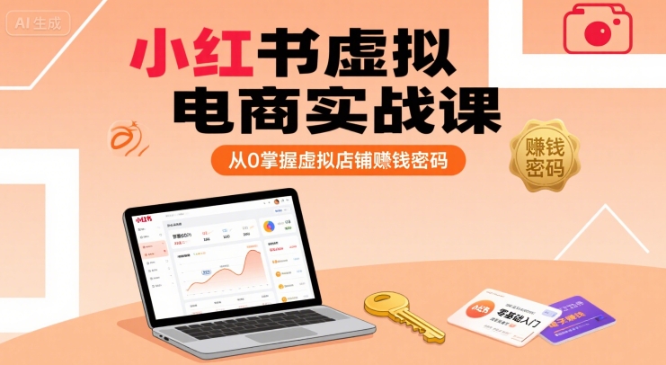 小红书虚拟电商实战课，从0掌握虚拟店铺賺钱密码-小言网创资源站