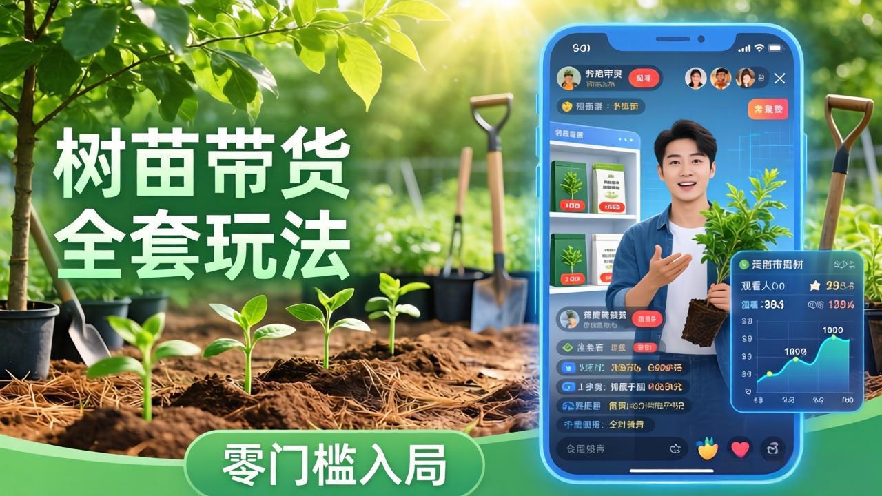 视频号AI树苗带货全套玩法：零门槛入局，掌握豆包、千问等AI工具制作树苗视频的全套流程-小言网创资源站