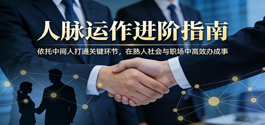 付费文章：人脉运作进阶指南，依托中间人打通关键环节，在熟人社会与职场中高效办成事-小言网创资源站