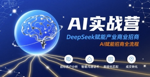 AI实战营：DeepSeek赋能产业商业招商，AI赋能招商全流程-小言网创资源站