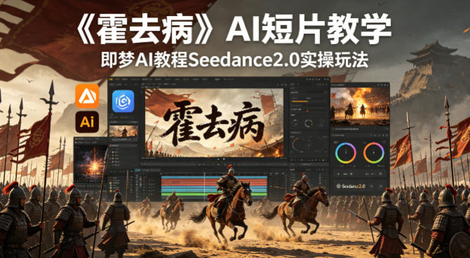 《霍去病》AI短片教学，即梦AI教程Seedance2.0实操玩法-小言网创资源站