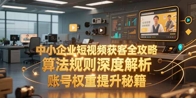 中小企业短视频获客全攻略，算法规则深度解析，账号权重提升秘籍-小言网创资源站
