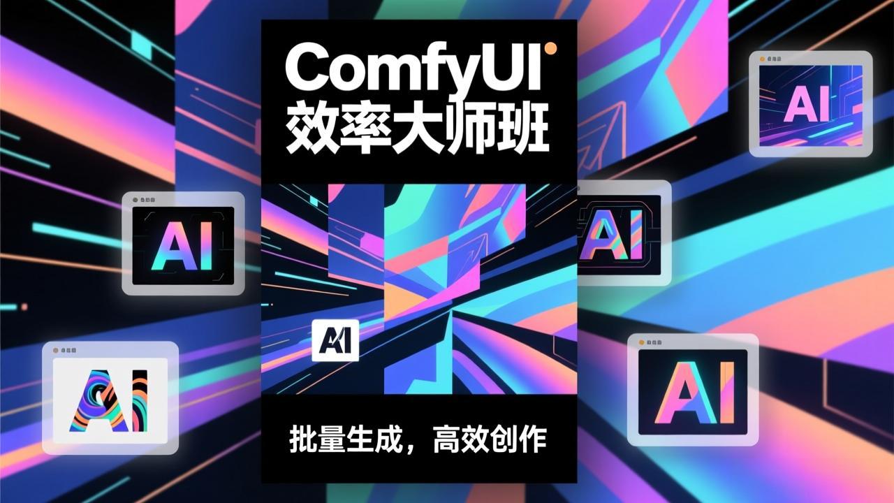 ComfyUI效率大师班：工作流搭建，批量生成，将个人AI出图效率提升5-10倍，月接单收入1-3万-小言网创资源站