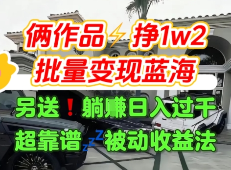 只靠2个作品点赞数量就挣1.2W，不导私域也能变现了【支持矩阵】汽水音乐门种草项目-小言网创资源站
