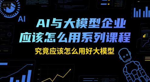 AI与大模型企业应该怎么用系列课程，究竟应该怎么用好大模型-小言网创资源站