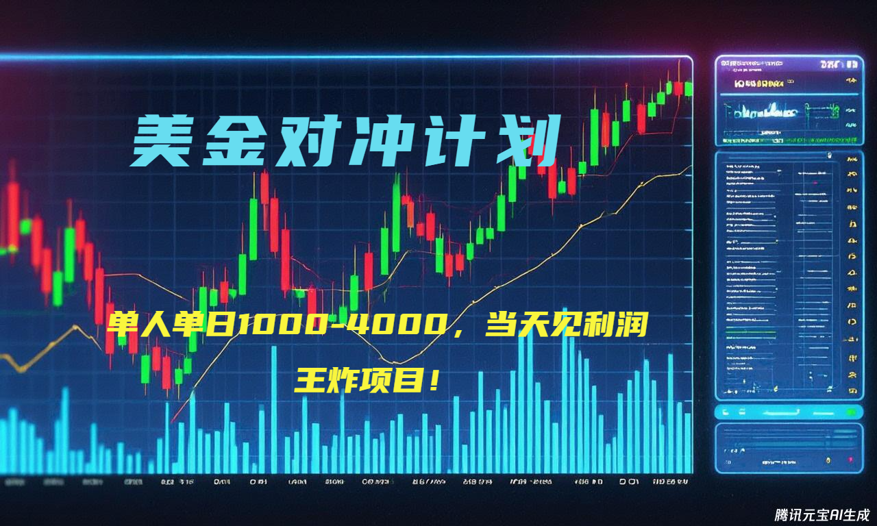 2025年最暴力项目“美金先登计划”最新最强对冲战法，每日实际收益1K-4K-小言网创资源站