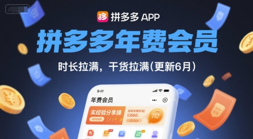 拼多多年费会员，实经验分享操，时长拉满，干货拉满(更新10月)-小言网创资源站