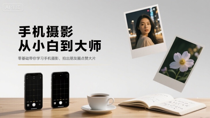 手机摄影从小白到大师，零基础带你学习手机摄影，拍出朋友圈点赞大片-小言网创资源站