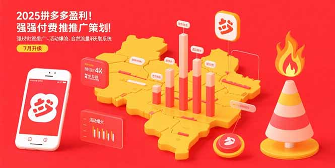 2025拼多多盈利地图：强付费推广策略/活动爆流/自然流量获取系统(7月更新-小言网创资源站