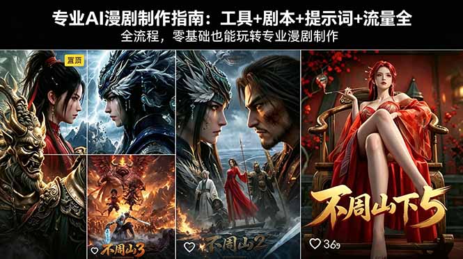 专业AI漫剧制作指南：工具+剧本+提示词+流量全流程，零基础也能玩转专业漫剧制作-小言网创资源站
