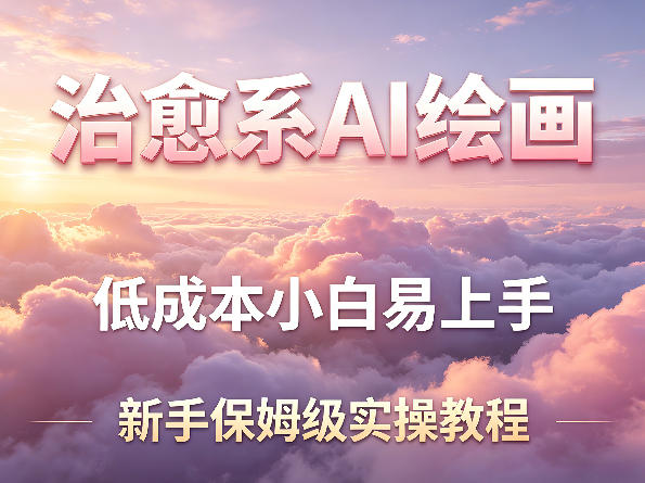 治愈系AI绘画提示词项目，低成本小白易上手，每天10分钟，新手保姆级实操教程-小言网创资源站